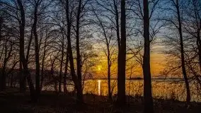 Marcowy zachód słońca nad jeziorem Dobskim - zdjęcie 17