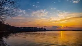 Marcowy zachód słońca nad jeziorem Dobskim - zdjęcie 24