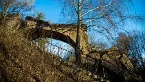 Zachód przy zwalony moście i jeziorze Patelnia, Kruklanki 03.2020 - zdjęcie 32