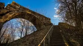 Zachód przy zwalony moście i jeziorze Patelnia, Kruklanki 03.2020 - zdjęcie 22