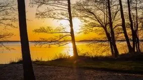 Marcowy zachód słońca nad jeziorem Dargin, Nowy Harsz - zdjęcie 36