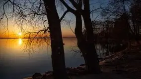 Marcowy zachód słońca nad jeziorem Dargin, Nowy Harsz - zdjęcie 28