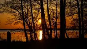 Marcowy zachód słońca nad jeziorem Dargin, Nowy Harsz - zdjęcie 26
