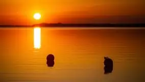 Marcowy zachód słońca nad jeziorem Dargin, Nowy Harsz - zdjęcie 14