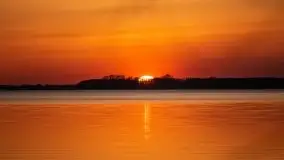 Marcowy zachód słońca nad jeziorem Dargin, Nowy Harsz - zdjęcie 2