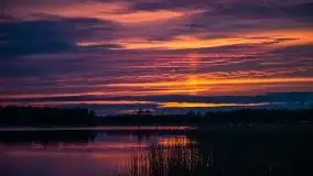 Zachód słońca nad jeziorem Tajty, 29 kwietnia 2020r. - zdjęcie 35