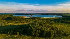 Zachód słońca, Skłodowo i jezioro Mamry - zdjęcie 13