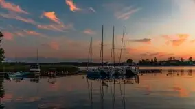 Zachód słońca, Tło dla Mew i Marina Rydzewo - zdjęcie 1