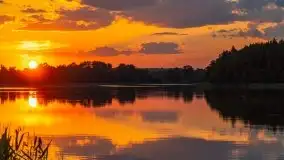 Zachód słońca nad jeziorem Łękuk - zdjęcie 32