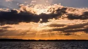 Zachód Słońca, Pierkunowo, jezioro Kisajno, lipiec 2020 - zdjęcie 2