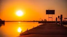 Wschód Słońca, Wilkasy, jezioro Niegocin, sierpień 2020 r. - zdjęcie 2