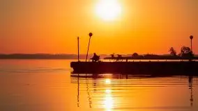 Wschód Słońca, Wilkasy, jezioro Niegocin, sierpień 2020 r. - zdjęcie 34