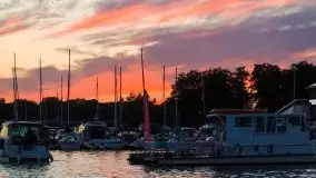 Zachód słońca, Ekomarina Giżycko, sierpień 2020 - zdjęcie 10