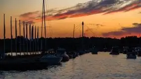 Zachód słońca, Ekomarina Giżycko, sierpień 2020 - zdjęcie 15