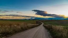 Wieczór i zachód słońca z mazurskiej drogi - zdjęcie 1