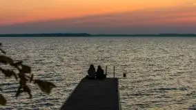 Zachód słońca, jezioro Dargin, przystań Melnik - zdjęcie 42