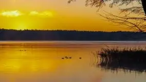 Pierwszy śnieg i wschód słońca nad jeziorem Boczne - zdjęcie 7