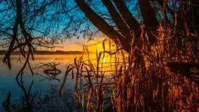 Pierwszy śnieg i wschód słońca nad jeziorem Boczne - zdjęcie 13