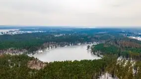 Zima nad jeziorem Wesołek, okolice Rucianej Nidy - zdjęcie 1