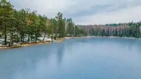 Zima nad jeziorem Wesołek, okolice Rucianej Nidy - zdjęcie 6