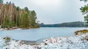 Zima nad jeziorem Wesołek, okolice Rucianej Nidy - zdjęcie 46