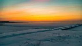 Zimowy wschód słońca nad jeziorem Dargin i... -27 stopni - zdjęcie 12