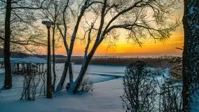 Zimowy wschód słońca nad jeziorem Dargin i... -27 stopni - zdjęcie 9