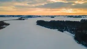 Zachód słońca w okolicach zimowych Kruklanek - zdjęcie 21