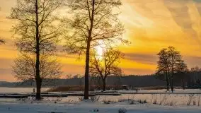 Zachód słońca w Giżycku nad jeziorem Niegocin 02.2021 - zdjęcie 5