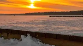 Zachód słońca w Giżycku nad jeziorem Niegocin 02.2021 - zdjęcie 31