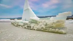 Wschód słońca w Giżycku w zimowej oprawie, 02.2021 - zdjęcie 40