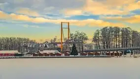 Wschód słońca w Giżycku w zimowej oprawie, 02.2021 - zdjęcie 18