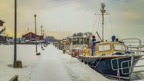 Wschód słońca w Giżycku w zimowej oprawie, 02.2021 - zdjęcie 59