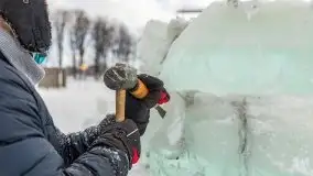 Fotorelacja z rzeźbienia w lodzie w Giżycku - zdjęcie 6