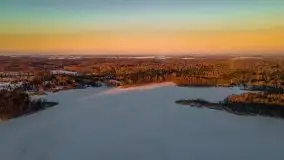 Zachód słońca nad jeziorem Siercze, luty 2021  - zdjęcie 12