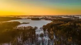 Zachód słońca nad jeziorem Siercze, luty 2021  - zdjęcie 44