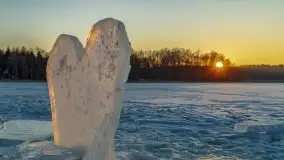 Zachód słońca nad jeziorem Siercze, luty 2021  - zdjęcie 45