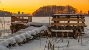 Zachód słońca nad jeziorem Siercze, luty 2021  - zdjęcie 58