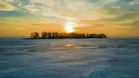 Zachód słońca nad jeziorem Niegocin, luty 2021 - zdjęcie 14