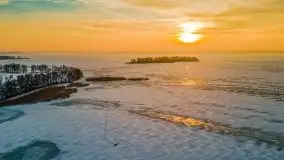 Zachód słońca nad jeziorem Niegocin, luty 2021 - zdjęcie 39