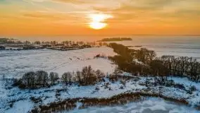 Zachód słońca nad jeziorem Niegocin, luty 2021 - zdjęcie 64