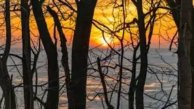 Zachód słońca nad jeziorem Niegocin, luty 2021 - zdjęcie 71