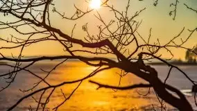 Przedwiosenny zachód słońca nad jeziorem Gołdopiwo i Żabiniec - zdjęcie 2