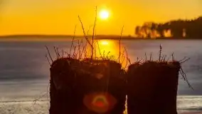 Przedwiosenny zachód słońca nad jeziorem Gołdopiwo i Żabiniec - zdjęcie 4