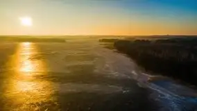 Marcowy zachód słońca nad jeziorem Dejguny - zdjęcie 38