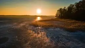 Marcowy zachód słońca nad jeziorem Dejguny - zdjęcie 34