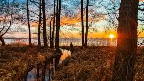 Efekt halo - zachód słońca nad jeziorem Dargin - zdjęcie 55