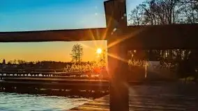 Kwietniowy zachód słońca w Mrągowie - zdjęcie 3