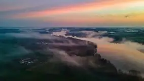 Wschód słońca z drona nad jeziorem Wojnowo - zdjęcie 18