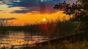 Zachód słońca nad jeziorem Dejguny, lipiec 2021 r. - zdjęcie 1